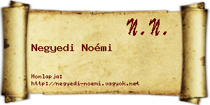 Negyedi Noémi névjegykártya